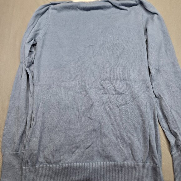 🐊 Lacoste Blue V-Neck Button Cardigan | Size 38 (Small) - Picture 12 of 16